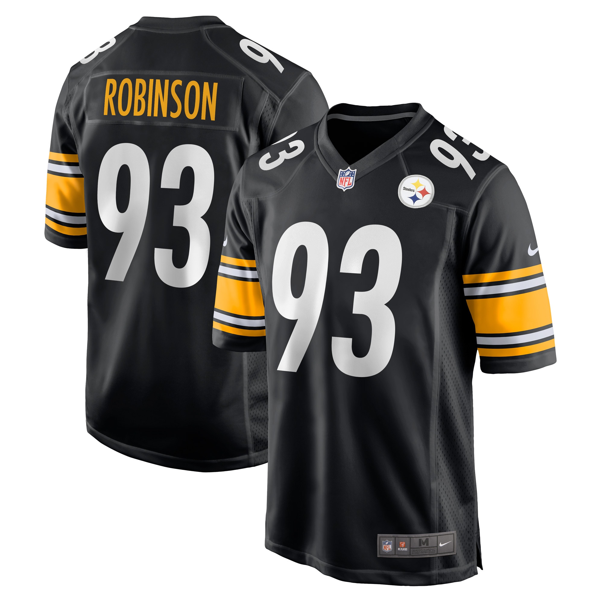 Men's Pittsburgh Steelers Mark Robinson Black Game Player Jersey