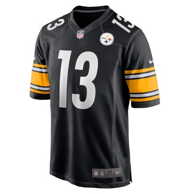 Men's Pittsburgh Steelers Miles Boykin Black Game Player Jersey 02