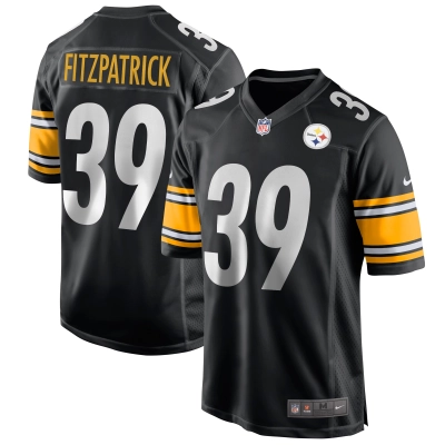 Men's Pittsburgh Steelers Minkah Fitzpatrick Black Game Jersey 01
