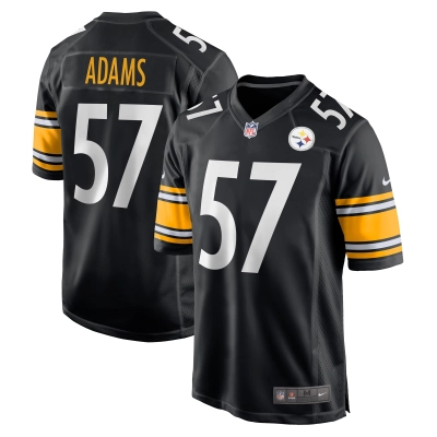 Men's Pittsburgh Steelers Montravius Adams Black Game Player Jersey 01