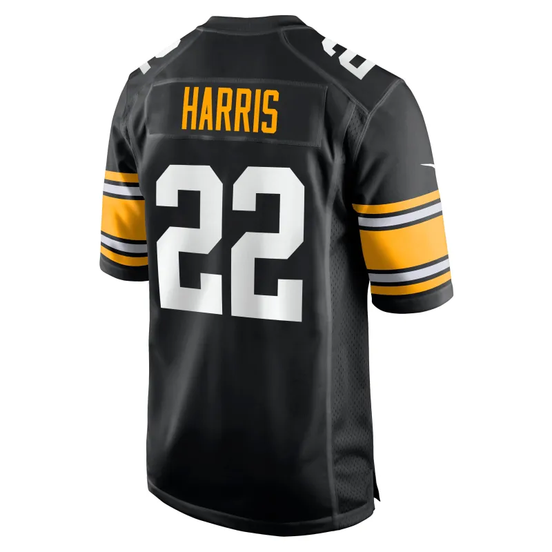 Men's Pittsburgh Steelers Najee Harris Black Game Player Jersey