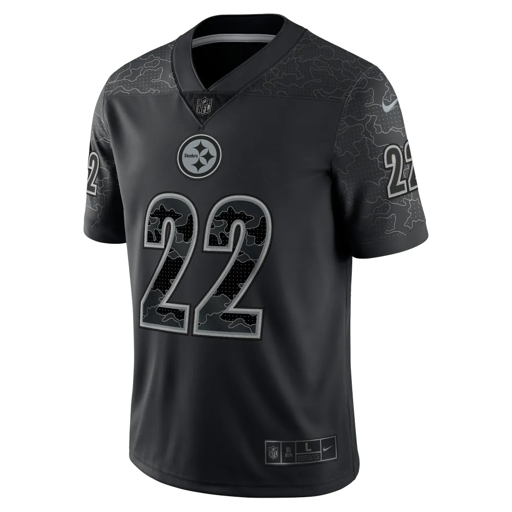 Men's Pittsburgh Steelers Najee Harris Black RFLCTV Limited Jersey