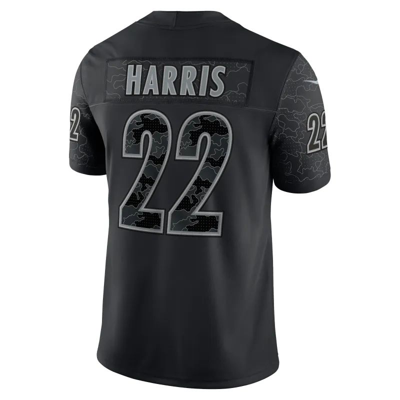 Men's Pittsburgh Steelers Najee Harris Black RFLCTV Limited Jersey