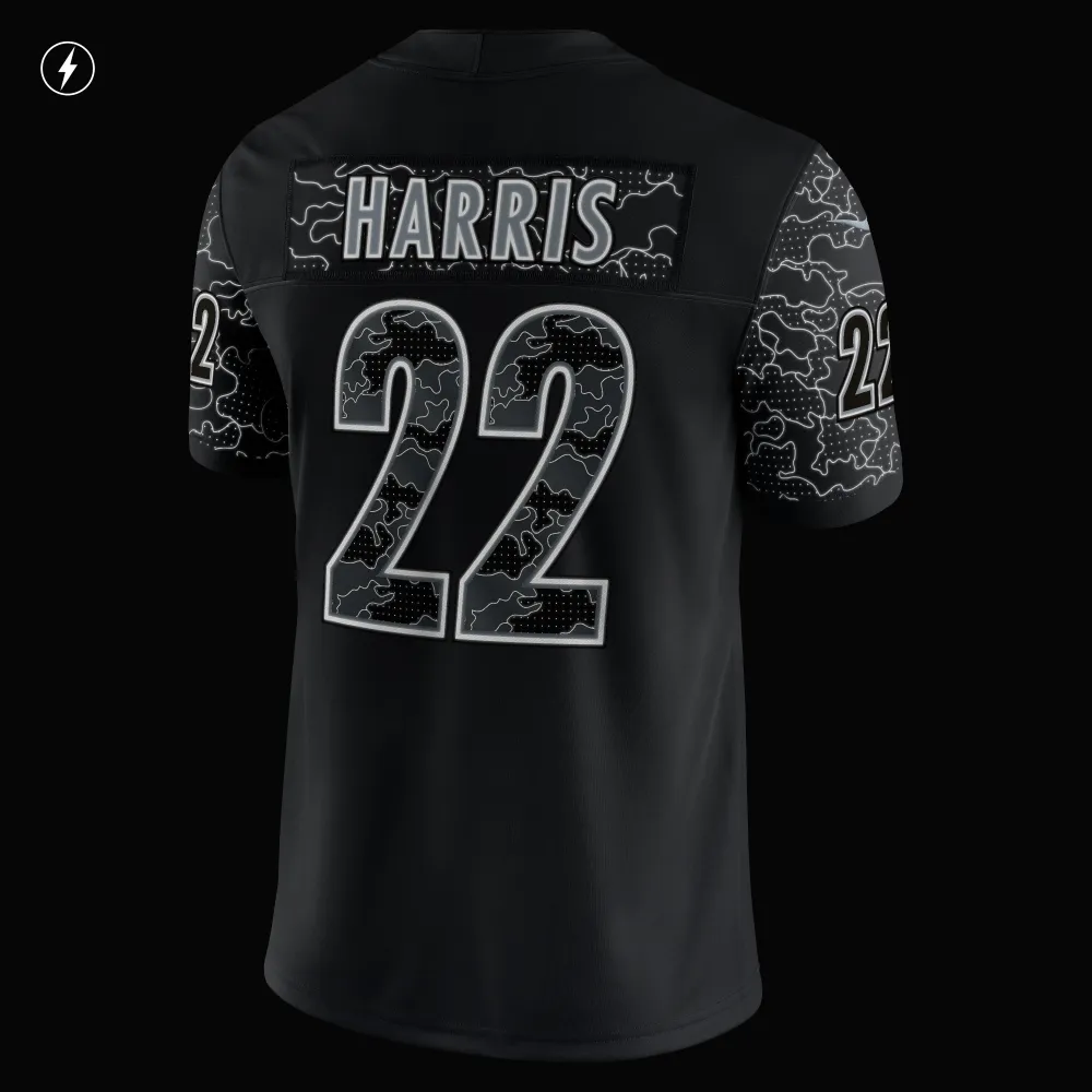 Men's Pittsburgh Steelers Najee Harris Black RFLCTV Limited Jersey