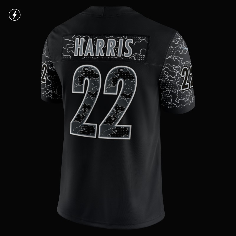Men's Pittsburgh Steelers Najee Harris Black RFLCTV Limited Jersey
