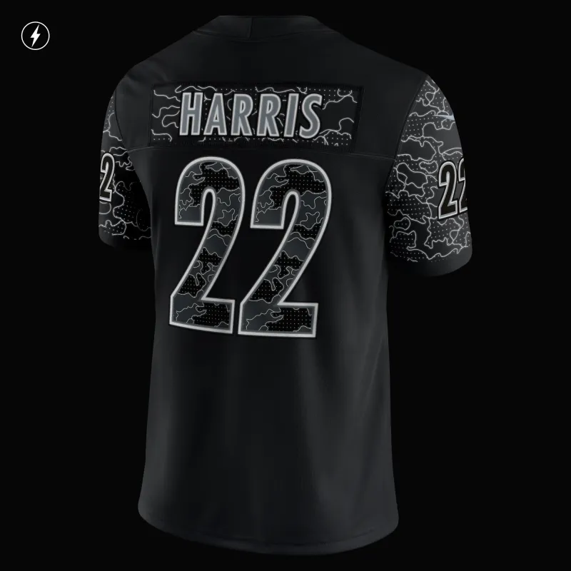Men's Pittsburgh Steelers Najee Harris Black RFLCTV Limited Jersey