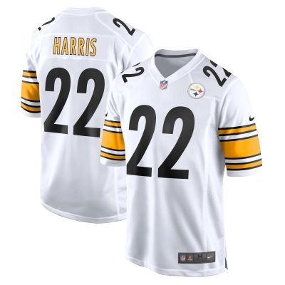Men's Pittsburgh Steelers Najee Harris White Game Jersey 01