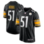 Men's Pittsburgh Steelers Nick Herbig  Black Game Jersey