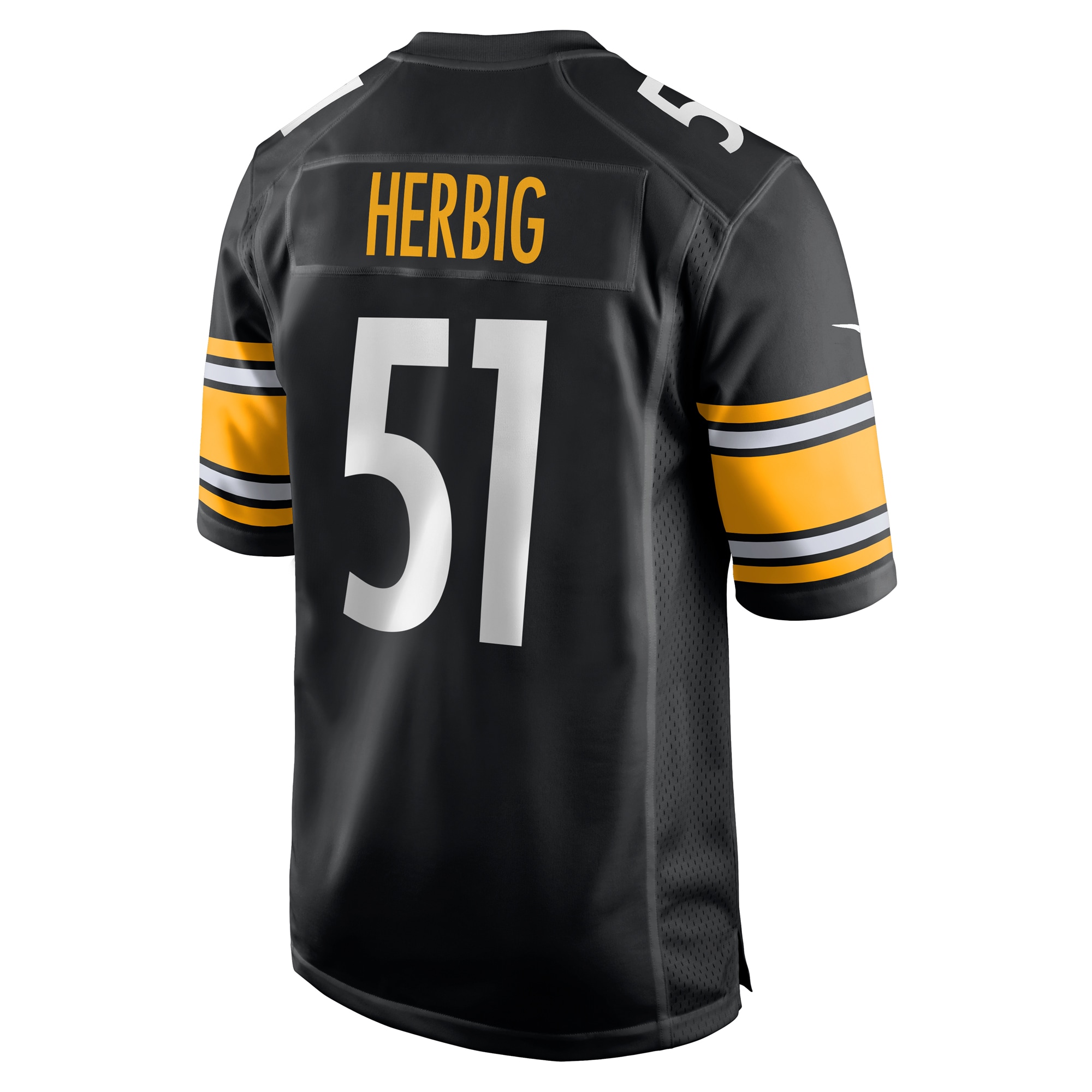 Men's Pittsburgh Steelers Nick Herbig  Black Game Jersey