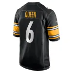 Men's Pittsburgh Steelers Patrick Queen Black Game Player Jersey