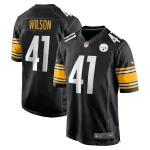 Men's Pittsburgh Steelers Payton Wilson Black 2024 NFL Draft Game Jersey