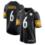 Men's Pittsburgh Steelers Pressley Harvin III Black Game Jersey