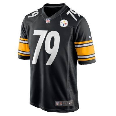 Men's Pittsburgh Steelers Renell Wren  Black Game Jersey 02
