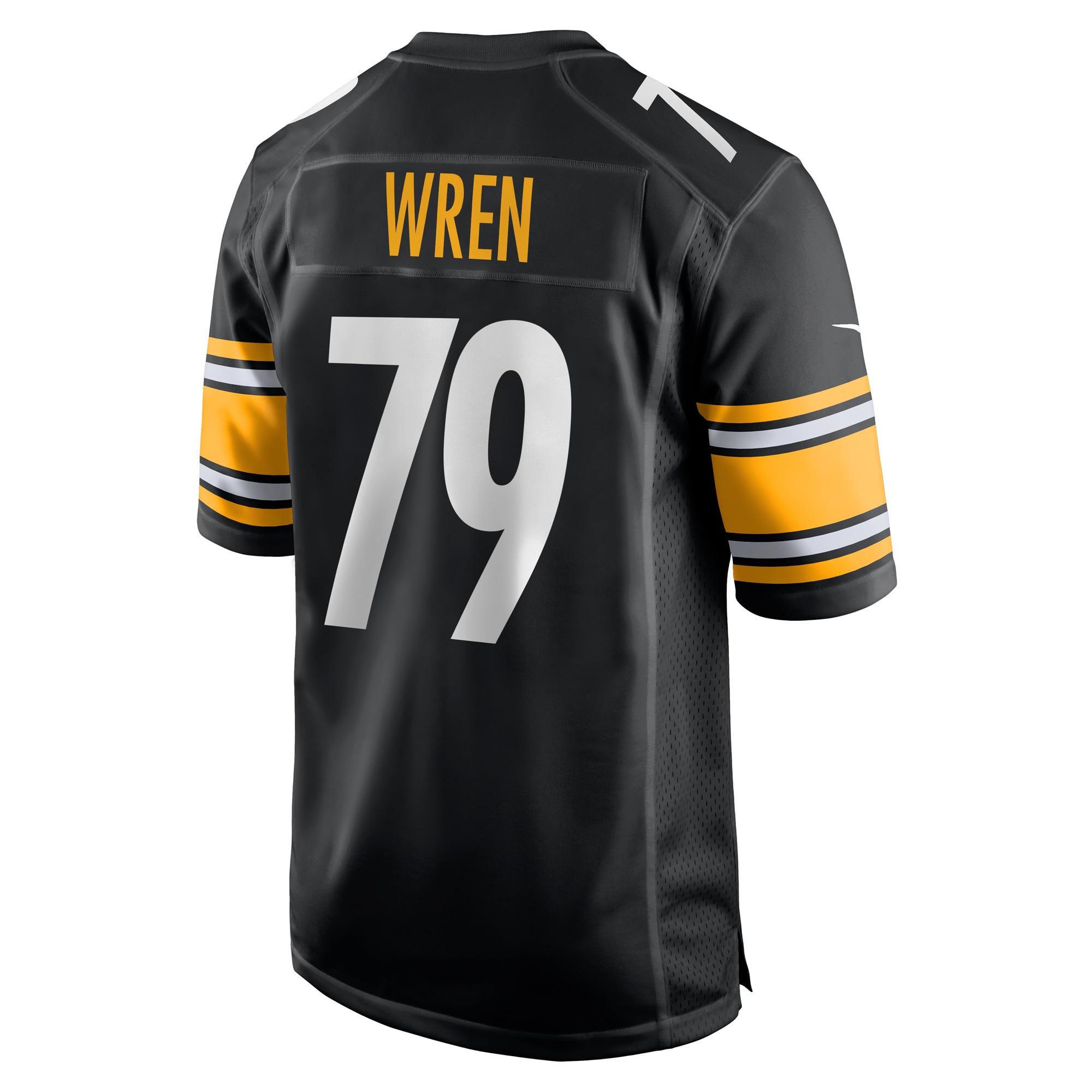 Men's Pittsburgh Steelers Renell Wren  Black Game Jersey