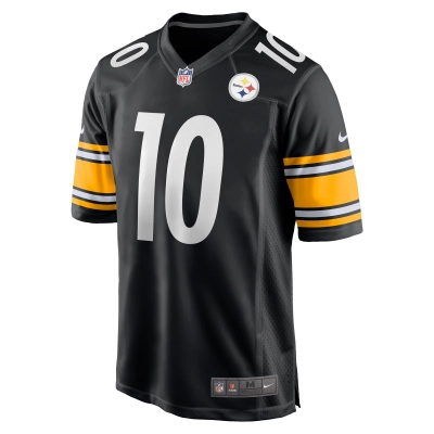 Men's Pittsburgh Steelers Roman Wilson Black 2024 NFL Draft Game Player Jersey 02