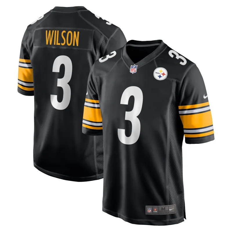 Men's Pittsburgh Steelers Russell Wilson Black Game Jersey