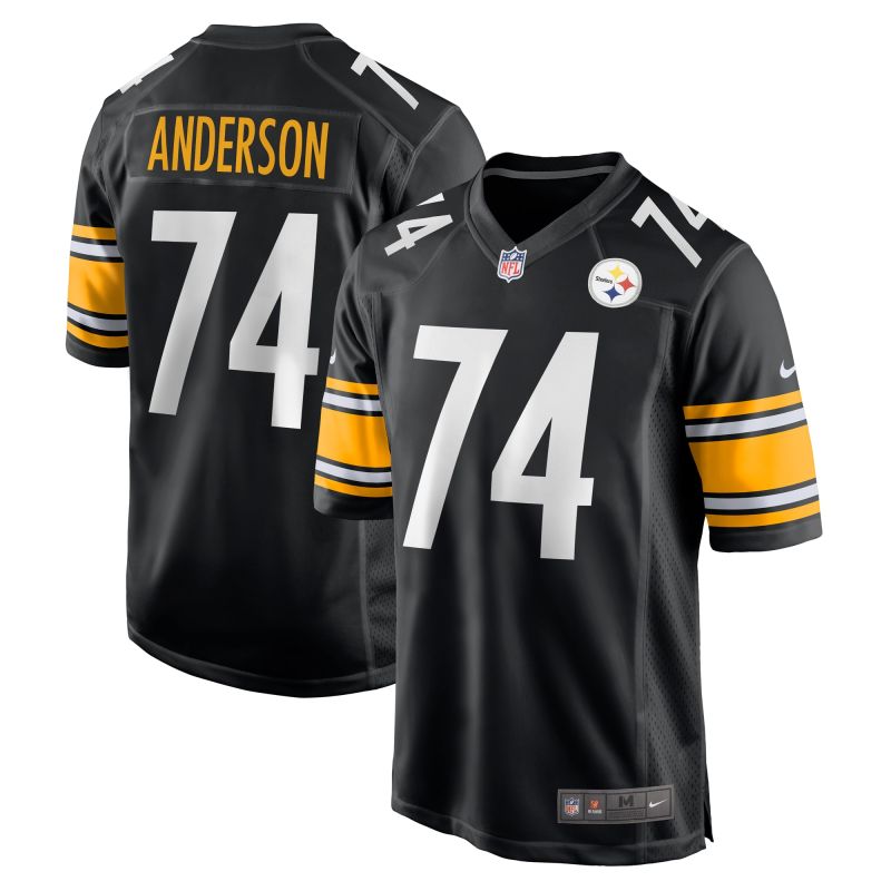 Men's Pittsburgh Steelers Spencer Anderson  Black Game Jersey
