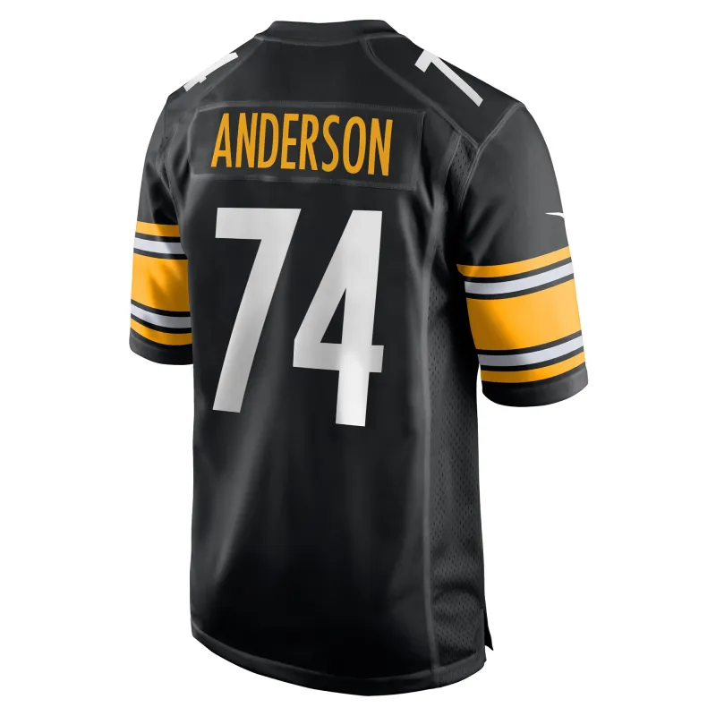 Men's Pittsburgh Steelers Spencer Anderson  Black Game Jersey