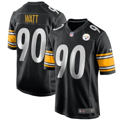 Men's Pittsburgh Steelers T.J. Watt Black Game Jersey 01