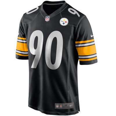 Men's Pittsburgh Steelers T.J. Watt Black Game Jersey 02