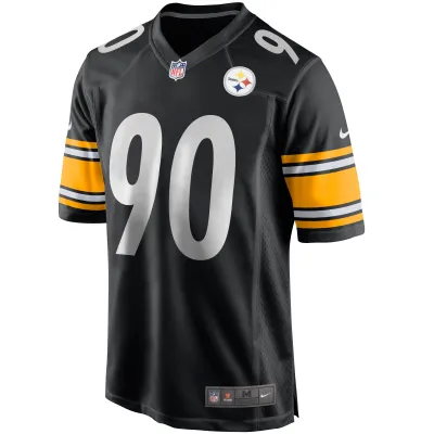 Men's Pittsburgh Steelers T.J. Watt Black Game Jersey 02