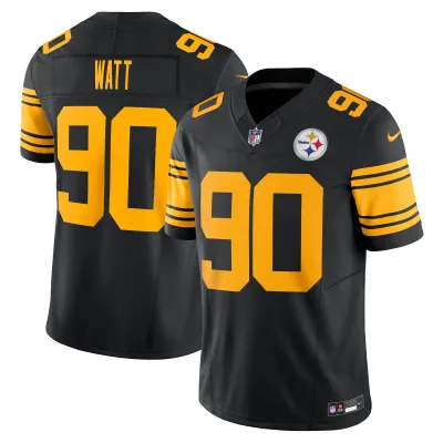 Men's Pittsburgh Steelers T.J. Watt Black Vapor F.U.S.E. Limited Jersey 01