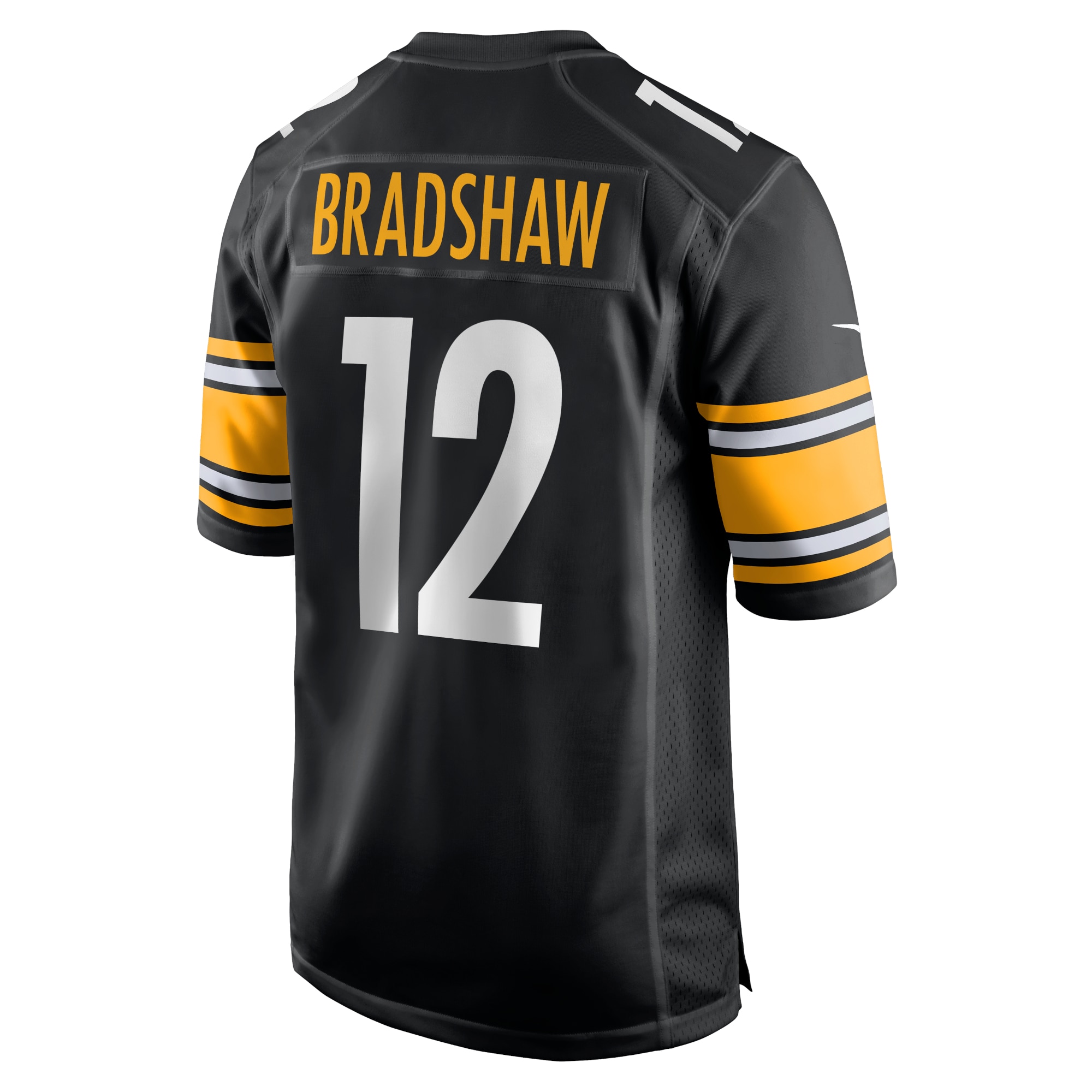 Men's Pittsburgh Steelers Terry Bradshaw Black Retired Player Game Jersey