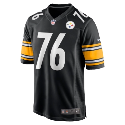 Men's Pittsburgh Steelers Troy Fautanu Black 2024 NFL Draft First Round Pick Player Game Jersey 02