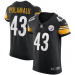 Men's Pittsburgh Steelers Troy Polamalu Black Retired Player Elite Jersey