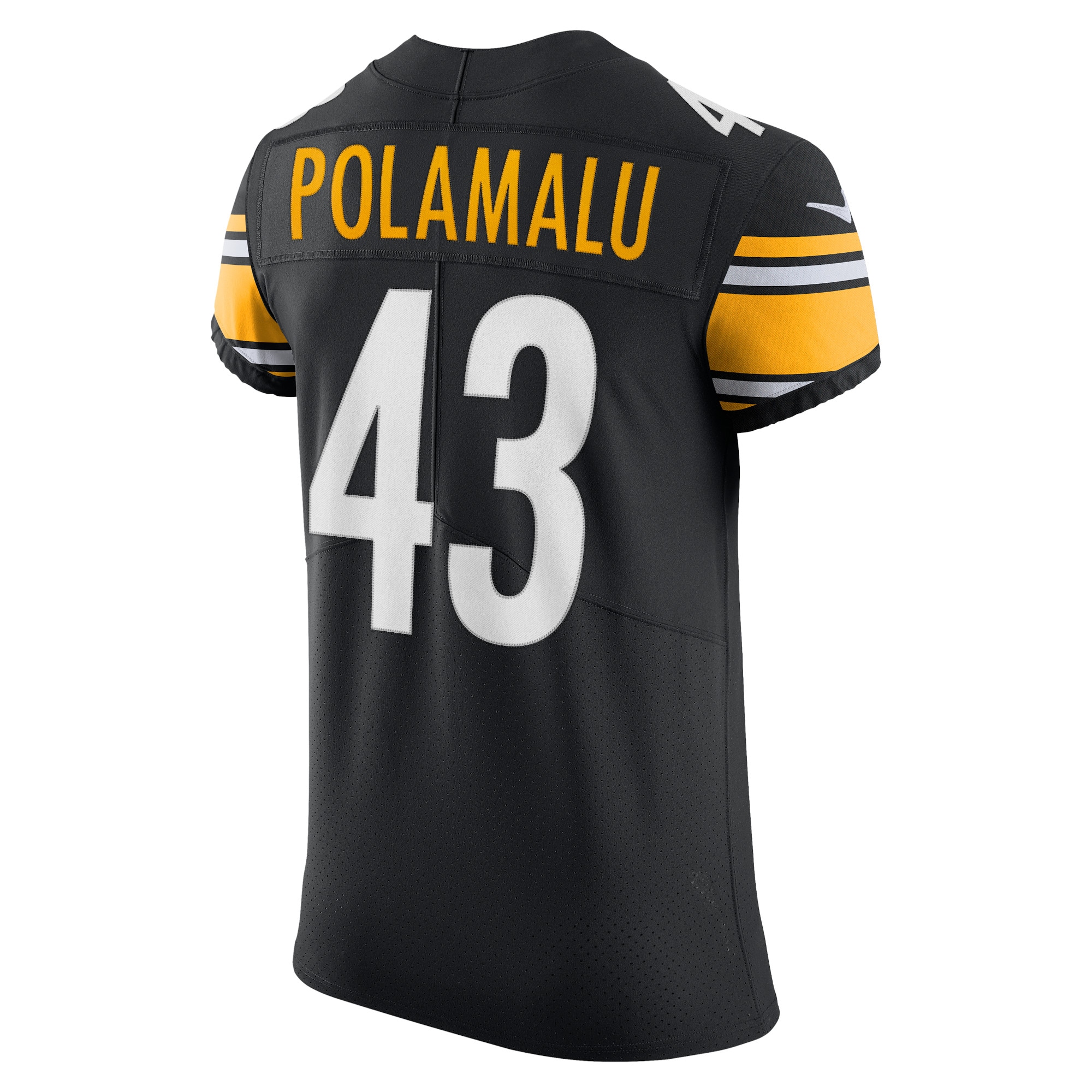 Men's Pittsburgh Steelers Troy Polamalu Black Retired Player Elite Jersey