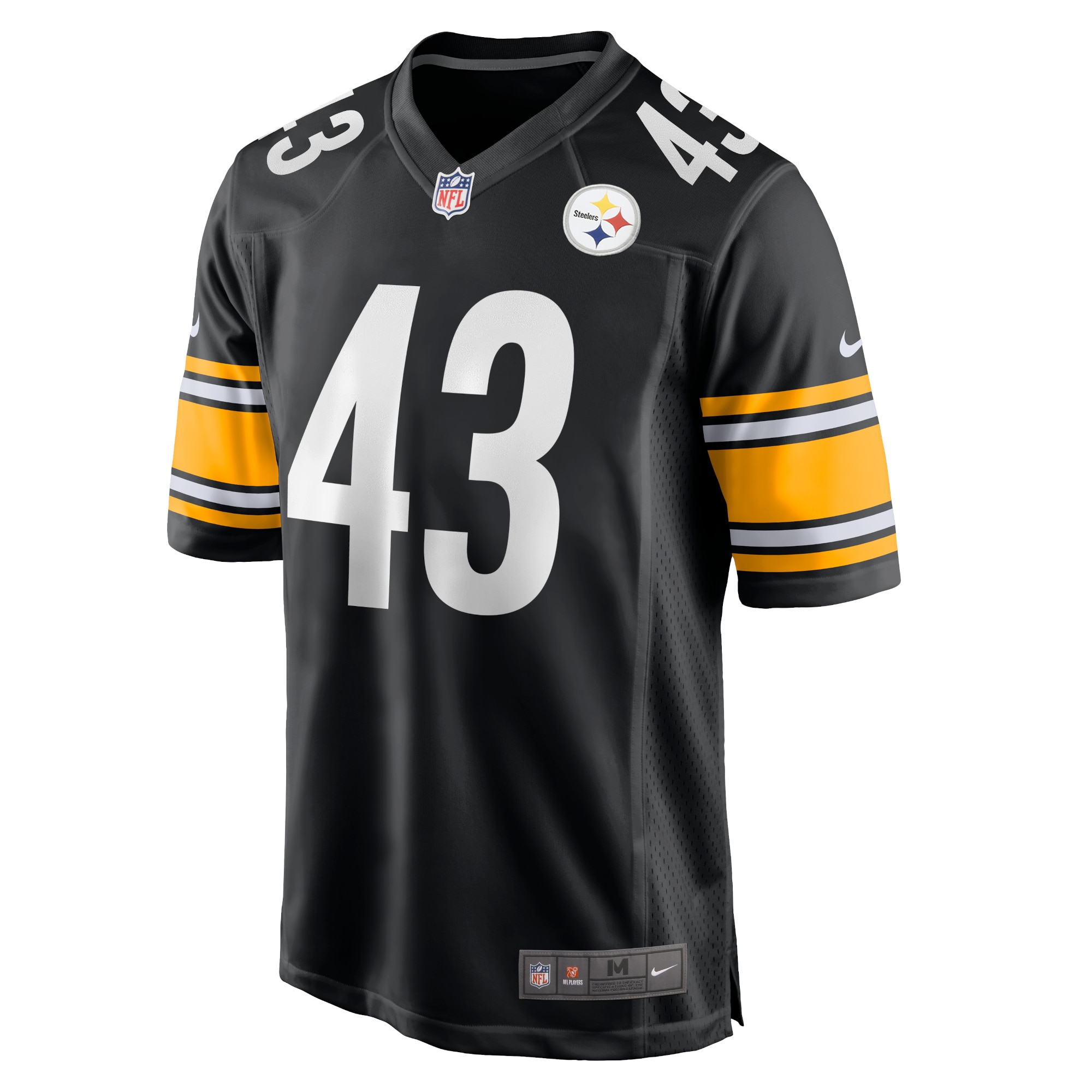 Men's Pittsburgh Steelers Troy Polamalu Black Retired Player Game Jersey