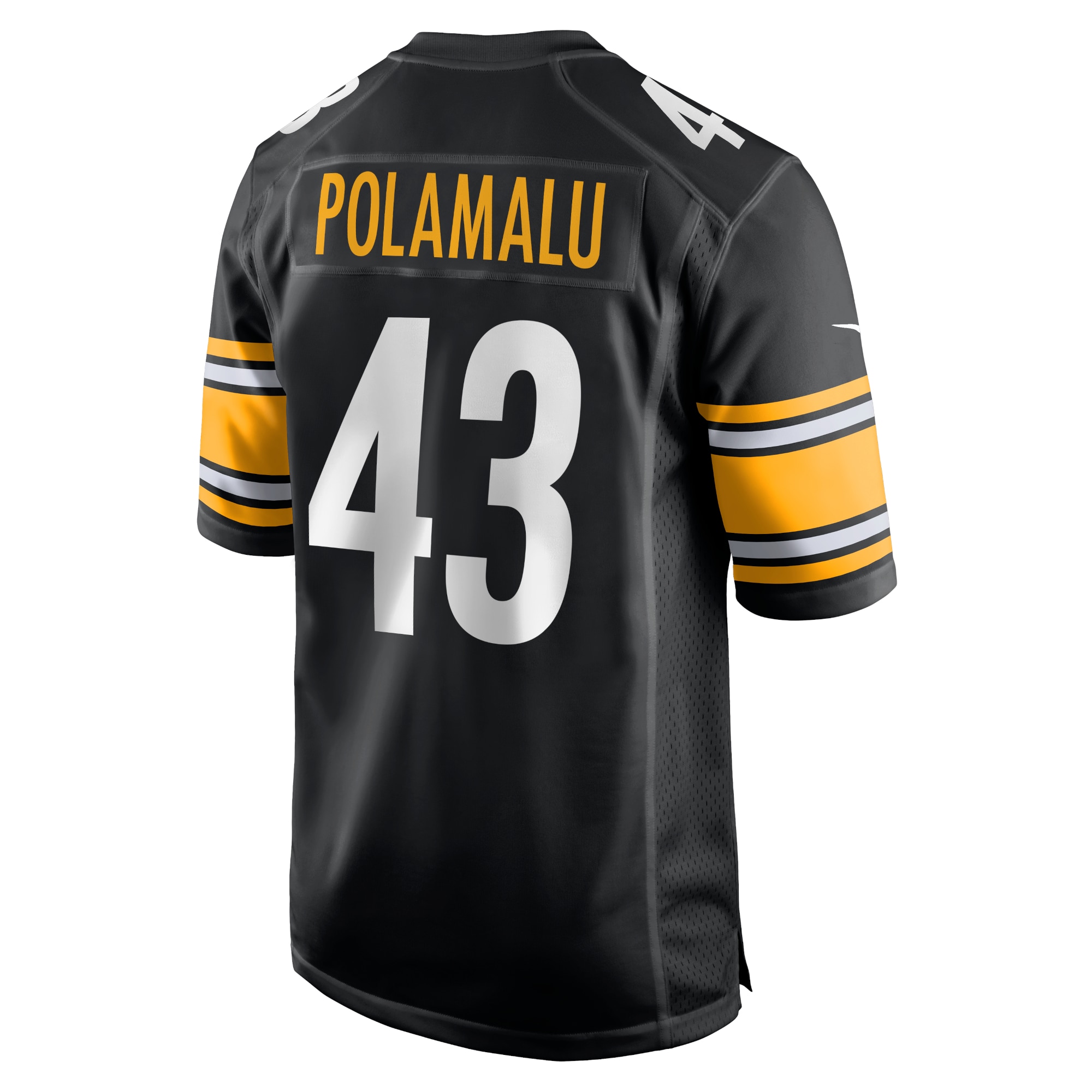 Men's Pittsburgh Steelers Troy Polamalu Black Retired Player Game Jersey
