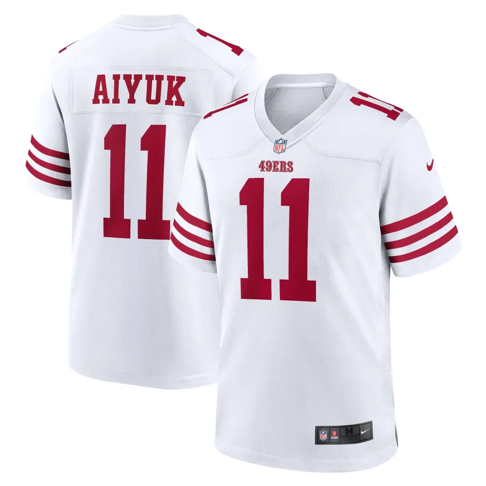 Men's San Francisco 49ers Brandon Aiyuk White Player Game Jersey