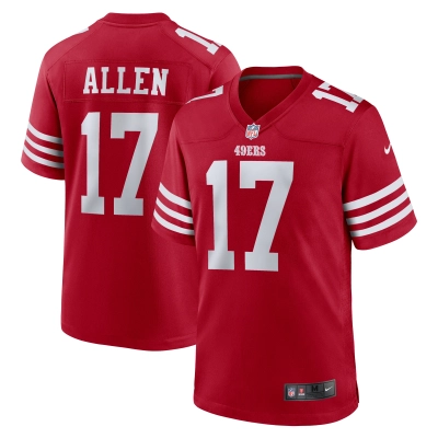 Men's San Francisco 49ers Brandon Allen  Scarlet Game Jersey 01