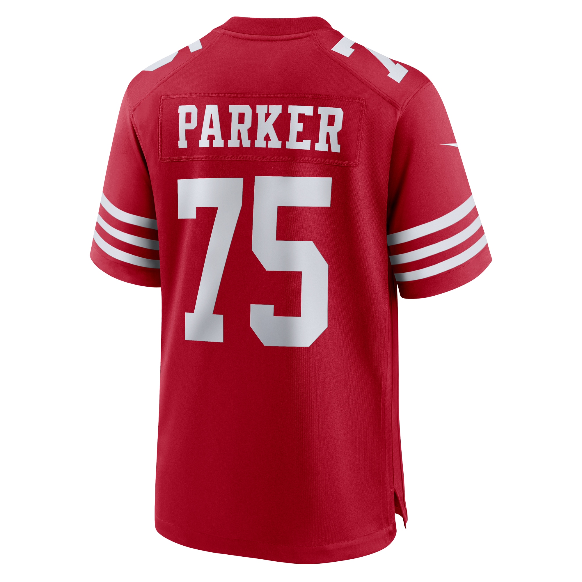 Men's San Francisco 49ers Brandon Parker  Scarlet Team Game Jersey