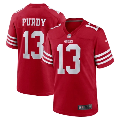 Men's San Francisco 49ers Brock Purdy Scarlet Game Player Jersey 01