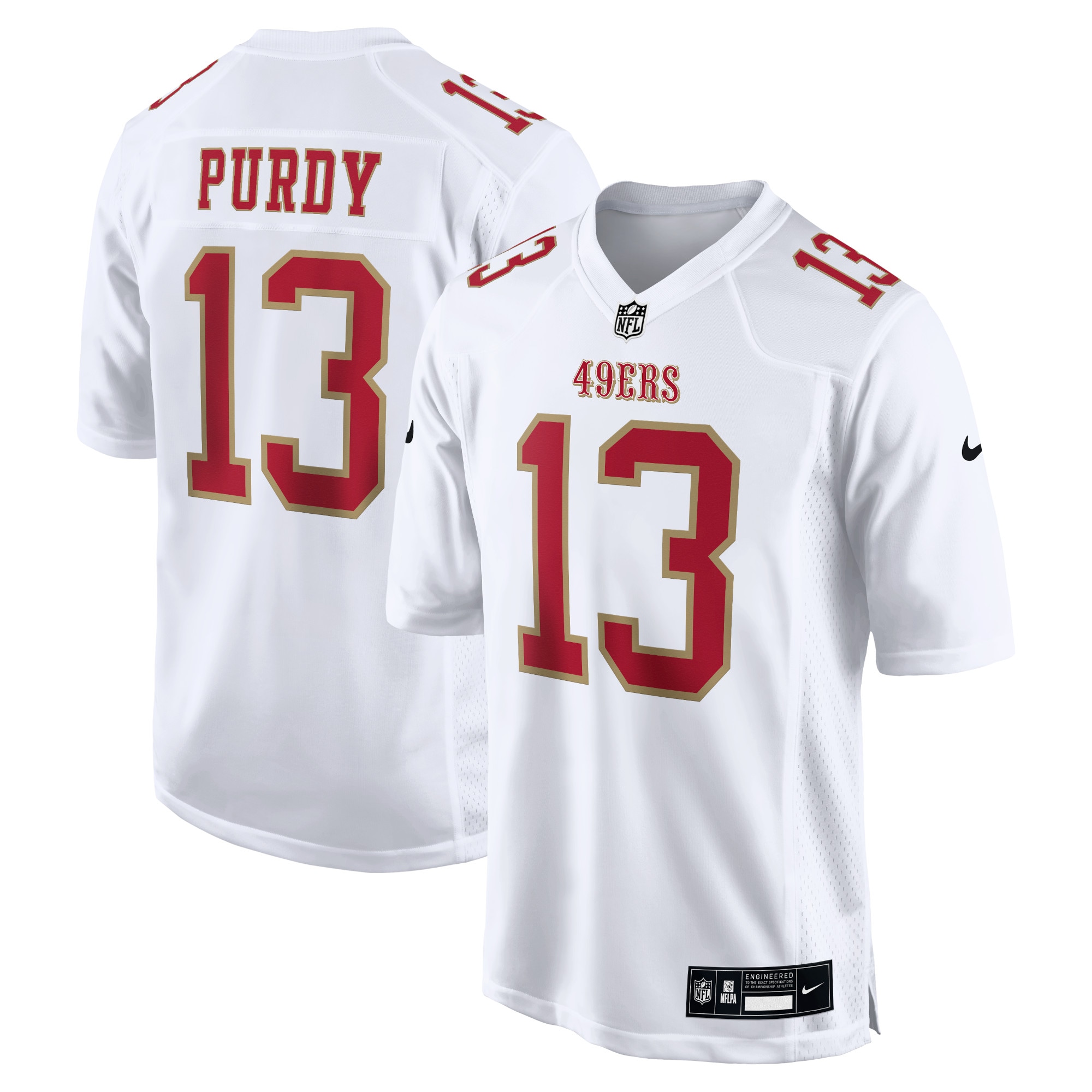 Men's San Francisco 49ers Brock Purdy Tundra White Fashion Game Jersey