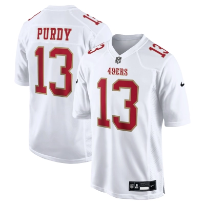 Men's San Francisco 49ers Brock Purdy Tundra White Fashion Game Jersey 01