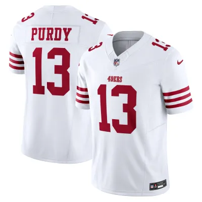 Men's San Francisco 49ers Brock Purdy White Vapor F.U.S.E. Limited Jersey 01
