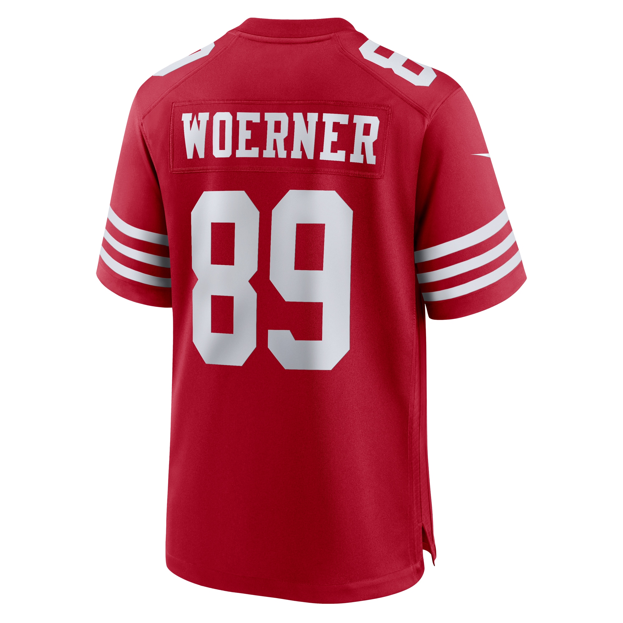 Men's San Francisco 49ers Charlie Woerner  Scarlet Game Jersey