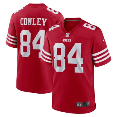 Men's San Francisco 49ers Chris Conley  Scarlet Game Jersey 01