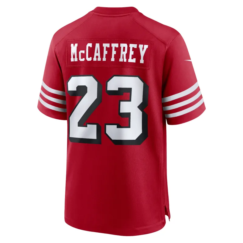 Men's San Francisco 49ers Christian McCaffrey Scarlet Alternate Game Player Jersey