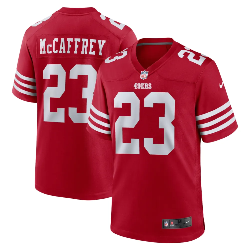 Men's San Francisco 49ers Christian McCaffrey Scarlet Game Player Jersey