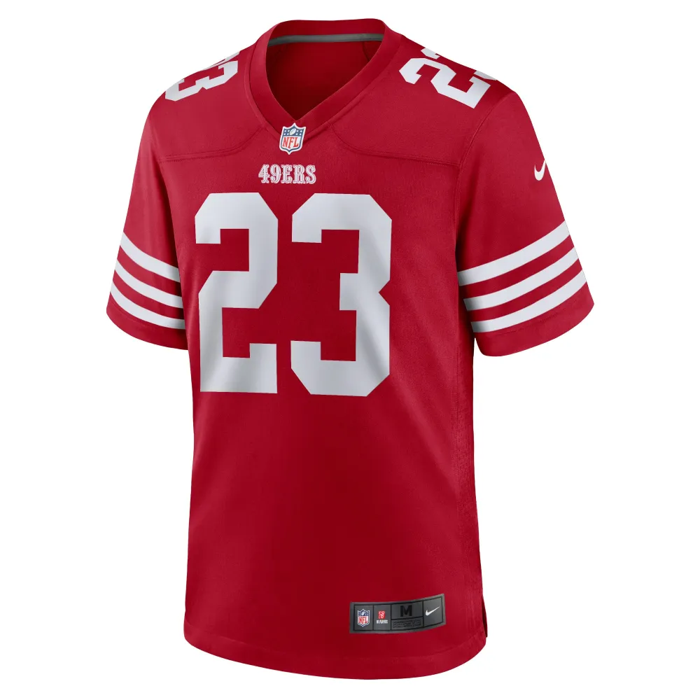 Men's San Francisco 49ers Christian McCaffrey Scarlet Game Player Jersey