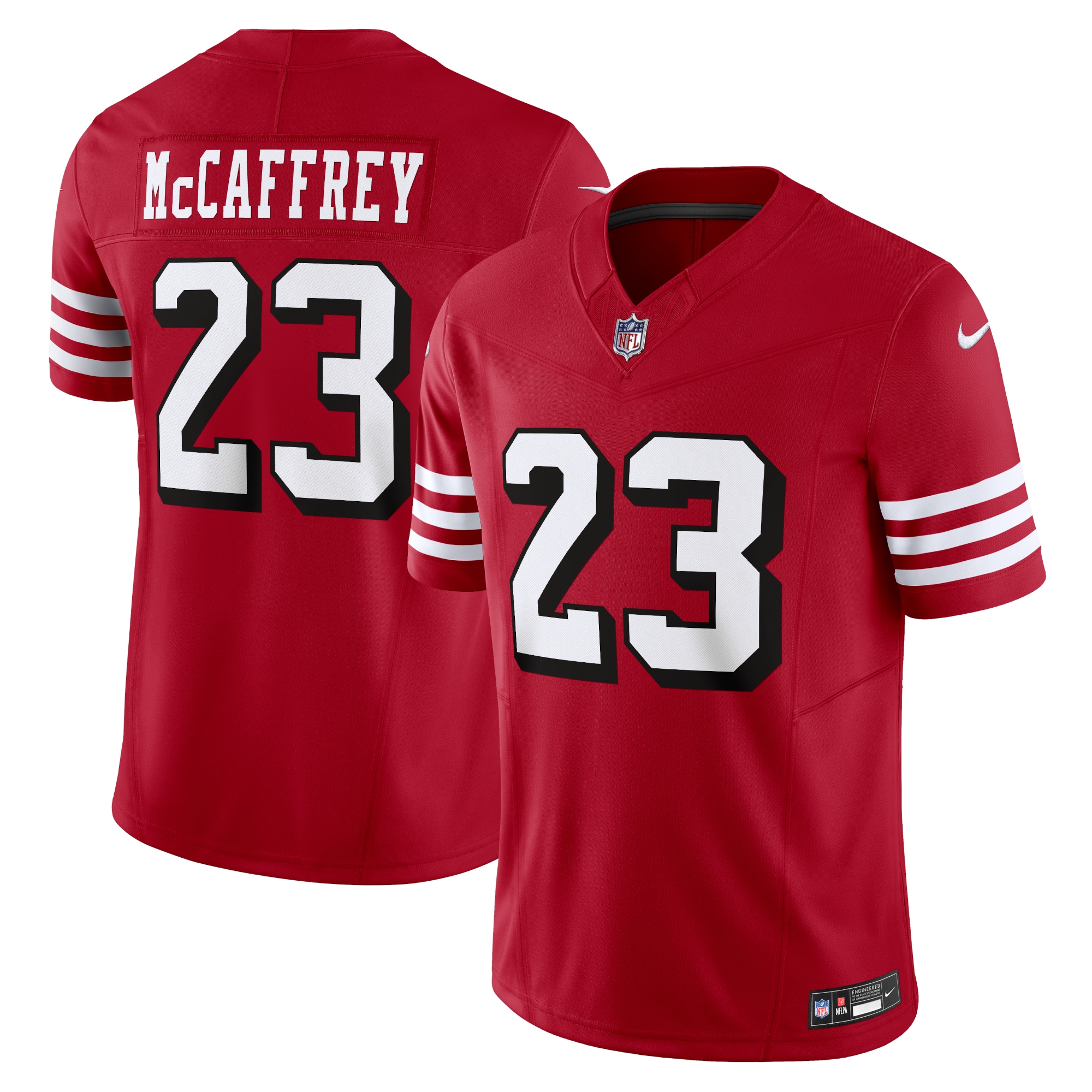 Men's San Francisco 49ers Christian McCaffrey Scarlet Vapor F.U.S.E. Limited Jersey