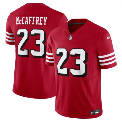 Men's San Francisco 49ers Christian McCaffrey Scarlet Vapor F.U.S.E. Limited Jersey 01