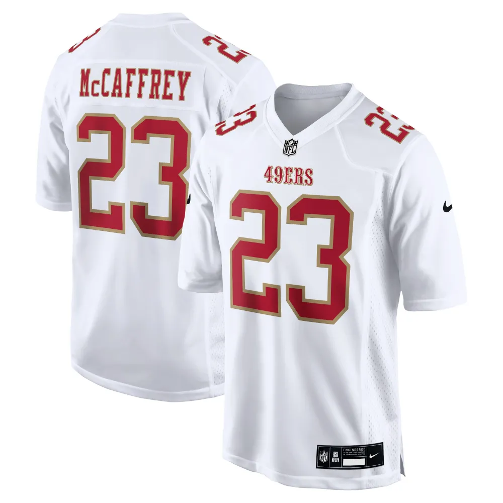 Men's San Francisco 49ers Christian McCaffrey Tundra White Fashion Game Jersey