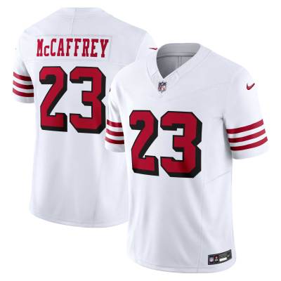 Men's San Francisco 49ers Christian McCaffrey White Vapor F.U.S.E. Limited 2nd Alternate Jersey 01