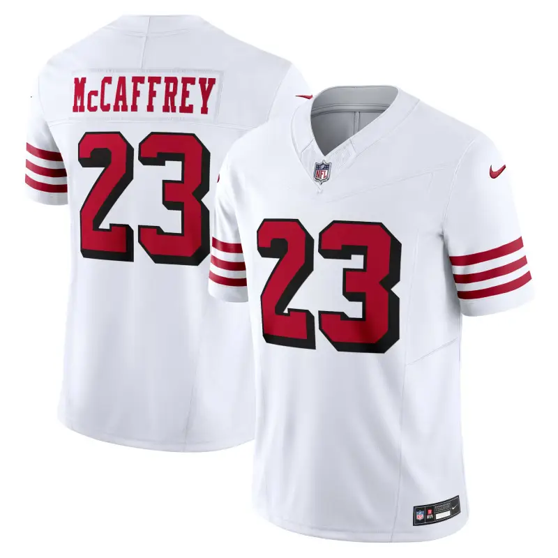 Men's San Francisco 49ers Christian McCaffrey White Vapor F.U.S.E. Limited 2nd Alternate Jersey