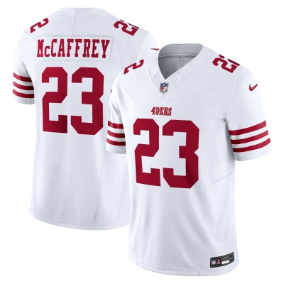 Men's San Francisco 49ers Christian McCaffrey White Vapor F.U.S.E. Limited Jersey 01